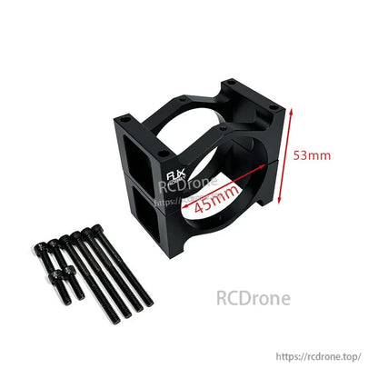 RJXHOBBY 1pc 40/45/50mm Pipe Clip Tubing Clamp, RJXHOBBY black pipe clip tubing clamp with 45mm inner diameter opening, includes mounting screws