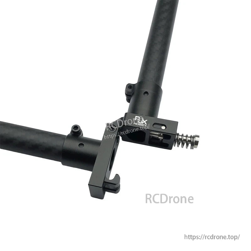 RJXHOBBY 16mm CNC aluminum horizontal folding arm tube joint clamp with screw and spring mechanism