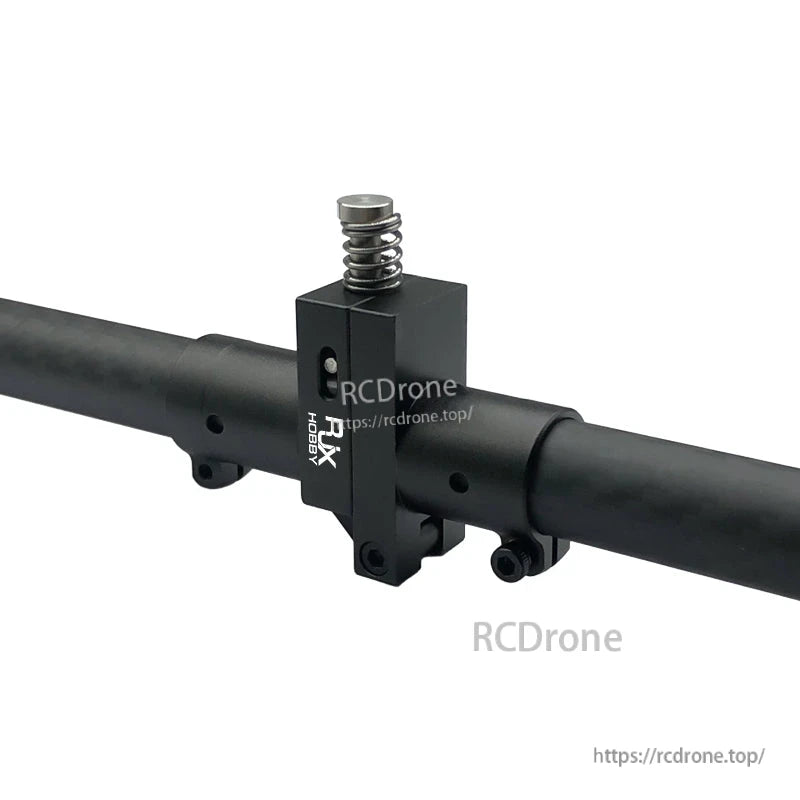 RJXHOBBY 16mm horizontal folding arm tube joint clamp with locking screw mounted on a drone arm tube