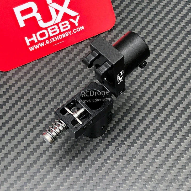 RJXHOBBY 16mm CNC aluminum folding arm tube joint clamp with spring-loaded latch for FPV drone arms