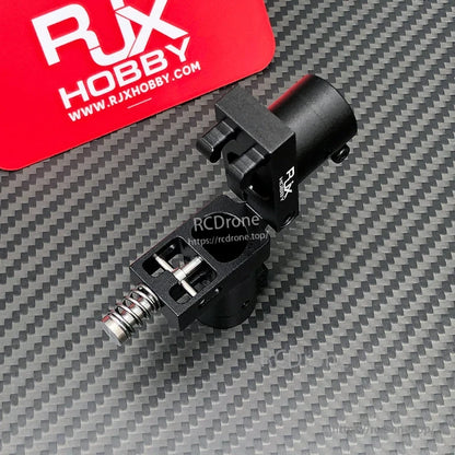 RJXHOBBY 16mm CNC aluminum folding arm tube joint clamp with spring-loaded latch for FPV drone arms