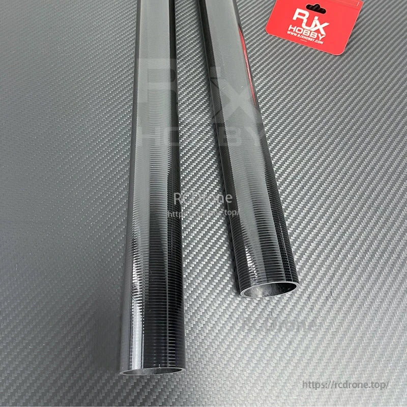 RJXHOBBY carbon fiber tapered cone-shaped tube with glossy weave finish and flared open end