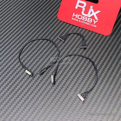RJXHOBBY coaxial cable set compatible with DJI O4/O4 Pro, black leads with small plug connectors