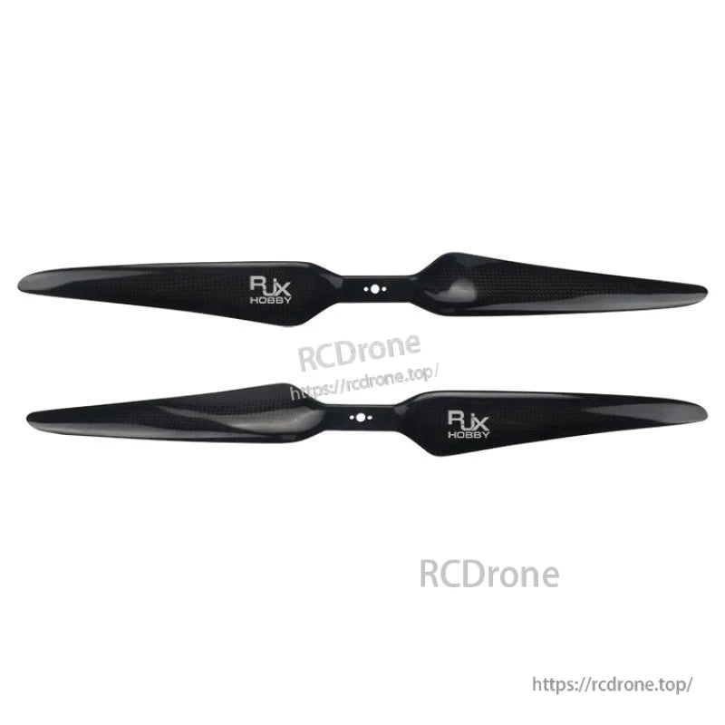 RJXHOBBY 21*10 Carbon Fiber Propeller, Pair of RJX Hobby black carbon fiber propellers with center mounting holes for RC aircraft (21x10)