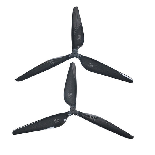 RJXHOBBY 26x8.5 carbon fiber folding propeller set with three-blade hubs and matte black finish