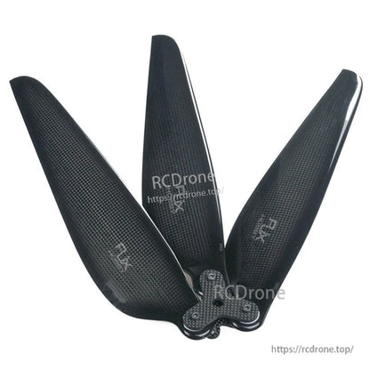 RJXHOBBY 26x8.5 carbon fiber folding propeller blade set with visible weave finish and hub mount