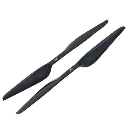 RJXHOBBY 28x9.2in Carbon Fiber Drone Propeller, Pair of RJXHOBBY 28x9.2 inch carbon fiber drone propellers with glossy woven finish and tapered blade design.
