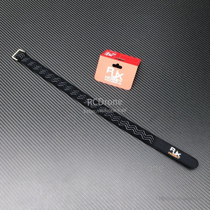 RJXHOBBY black battery strap with zigzag Kevlar-style stitching and a metal buckle