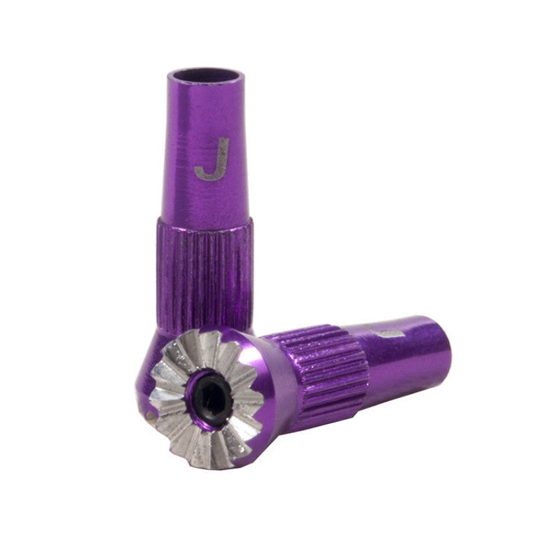 RJXHOBBY 2pcs M4 Aluminum Transmitter Stick, Pair of purple M4 aluminum RC transmitter stick ends with knurled grip and serrated base