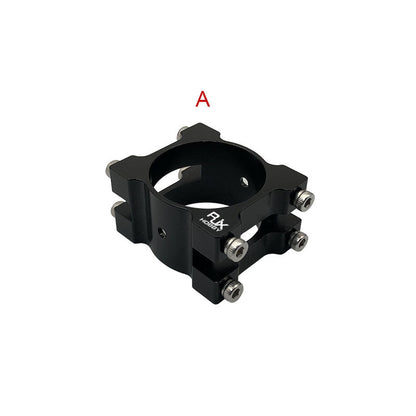 Black RJXHOBBY aluminum alloy clip clamp with four bolts, designed to fasten around a Ø30mm tube or pipe.