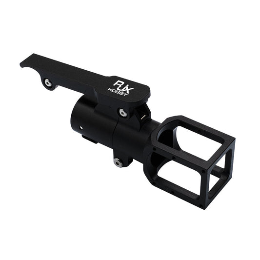 RJXHOBBY folding side arm accessory for UAV, black metal mount with clamp and rectangular protective frame