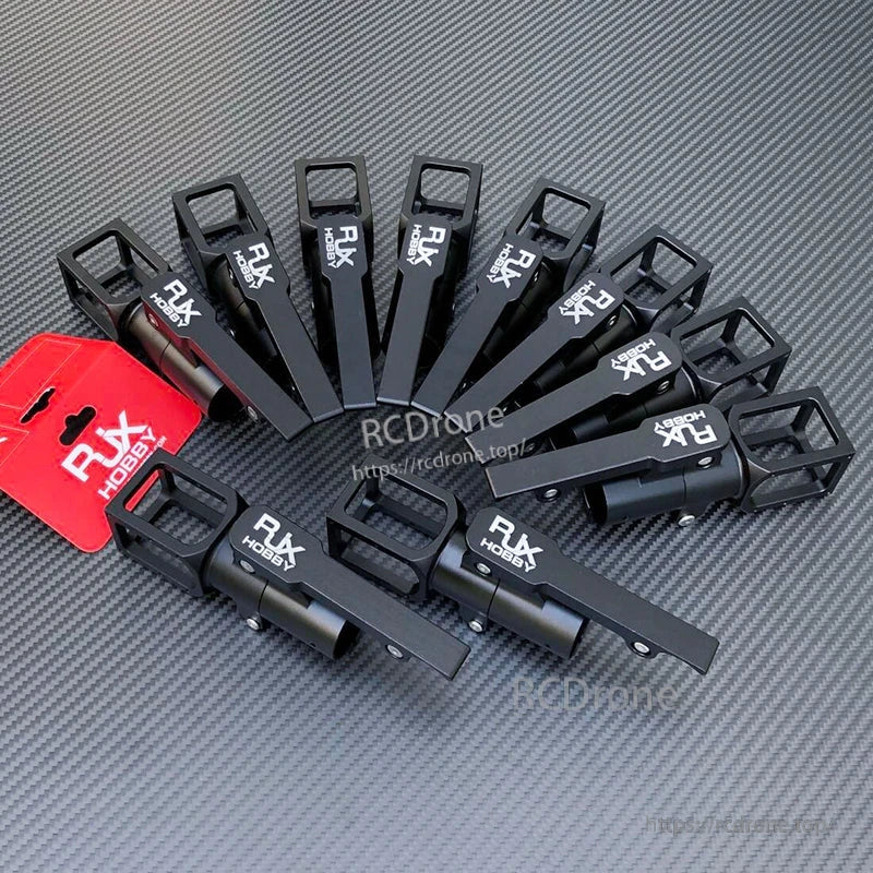 RJXHOBBY 30mm folding side arm for plant protection UAV, black hinge-mounted arm with RX Hobby logo