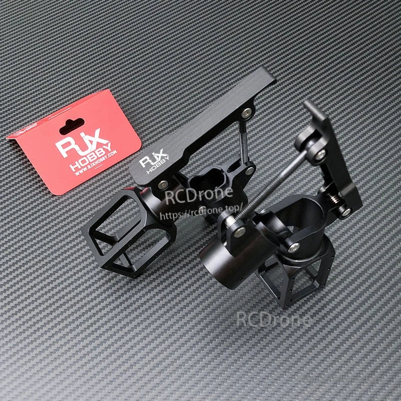 RJXHOBBY 30mm folding side arm clamp for plant protection UAV, black metal hinged bracket assembly