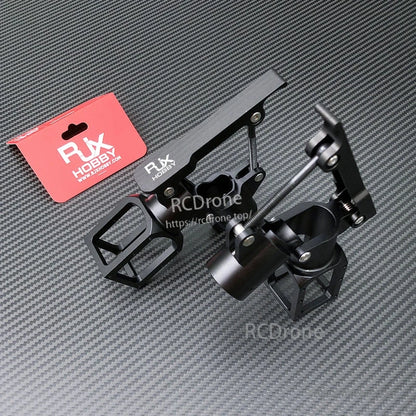 RJXHOBBY 30mm folding side arm clamp for plant protection UAV, black metal hinged bracket assembly