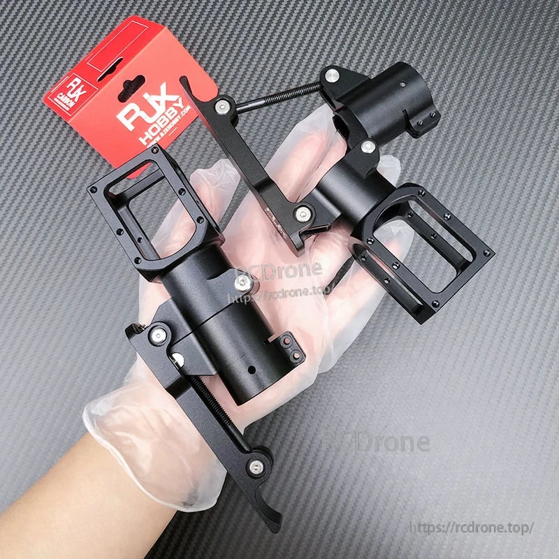 RJXHOBBY 30mm folding side arm clamp for plant protection UAV, with adjustable hinge and rectangular mounting brackets