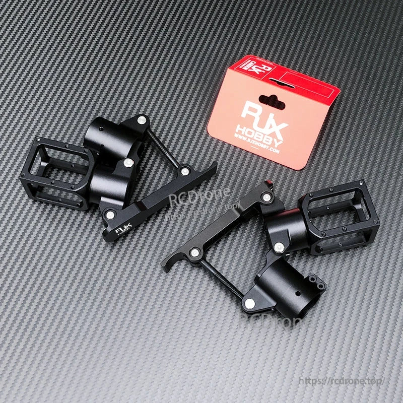 RJXHOBBY 30mm folding side arm clamp for plant protection UAV, black aluminum hinge mount with bracket