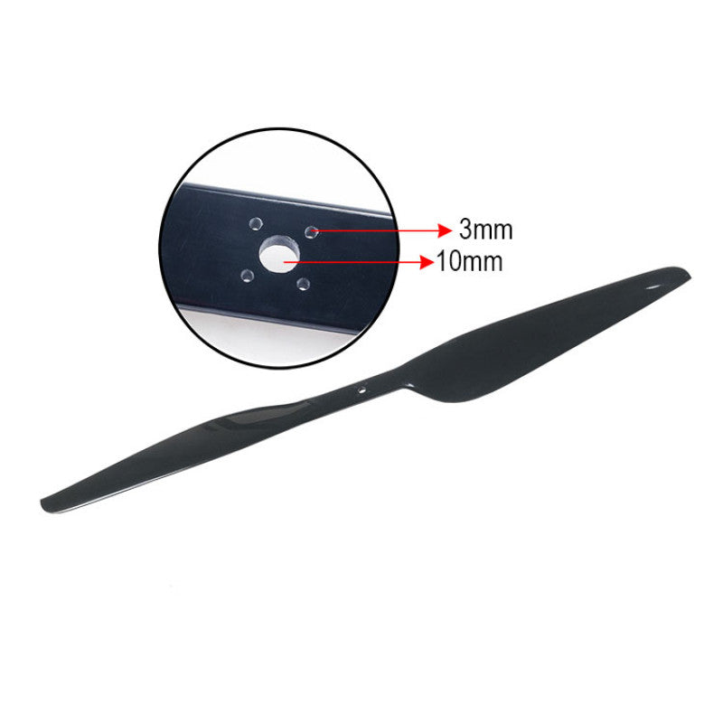 RJXHOBBY 30x10.5in Carbon Fiber Propeller, RJXHOBBY 30x10.5 inch carbon fiber propeller with 3 mm and 10 mm hub mounting holes