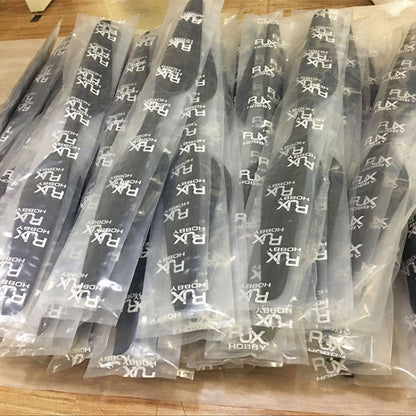 RJXHOBBY 34 x 11.5 inch Carbon Fiber Propeller, Packaged RJXHOBBY carbon fiber propeller blades in clear sleeves with RJX logo print