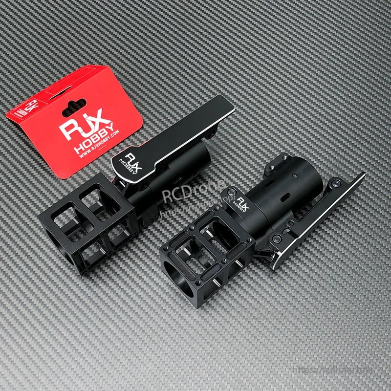 RJXHOBBY black aluminum folding side arm assembly for UAV multicopter with mounting clamps