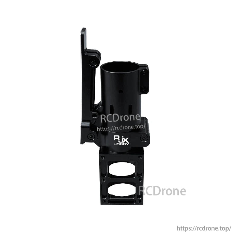 Black RJXHOBBY 35mm folding side arm bracket with tube clamp and mounting plate for UAV multicopter