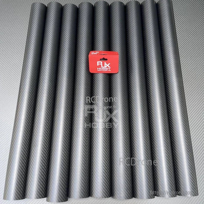 RJXHOBBY 3K carbon fiber round tube with twill weave finish, 1000mm length, 20mm OD, 17mm ID