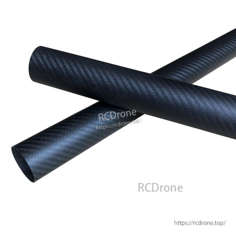 RJXHOBBY 3K Carbon Fiber Round Tube, 3K carbon fiber round tube with twill weave finish, 1000mm length, 20mm OD and 17mm ID