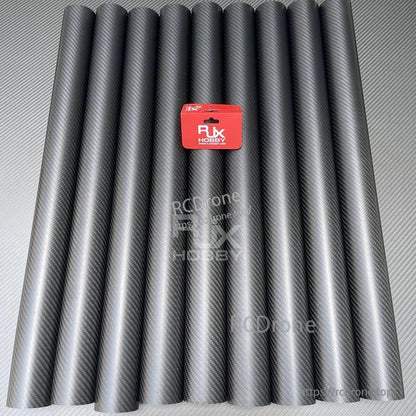 RJXHOBBY 3K carbon fiber round tubes with woven finish, multiple long black tubes bundled together
