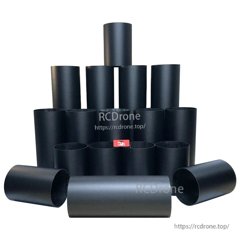 Assorted RJXHOBBY 3K carbon fiber round tubes with twill weave finish in multiple lengths