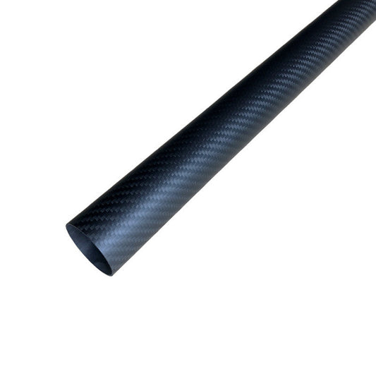 RJXHOBBY 3K carbon fiber round tube with black woven finish for lightweight frame and support builds