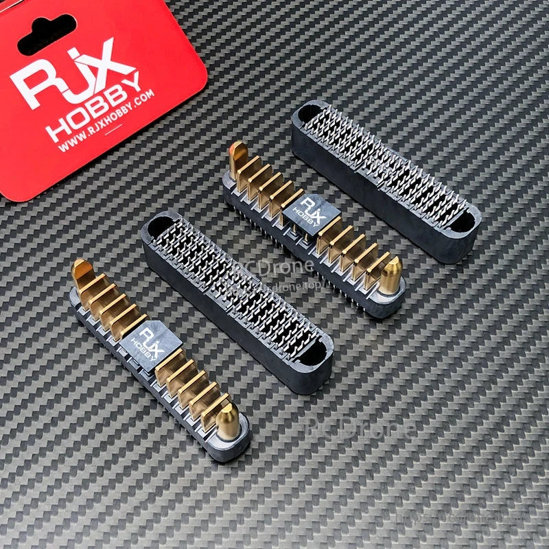 Pair of RJXHOBBY battery interface connectors with gold power blades and pin arrays for DJI Agras T30/T40/T50