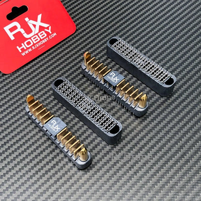 Pair of RJXHOBBY battery interface connectors with gold power blades and pin arrays for DJI Agras T30/T40/T50