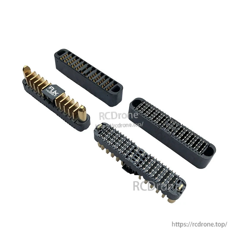 DJI Agras T30/T40/T50 battery interface connector replacement set with male and female black housings and gold-tone pins