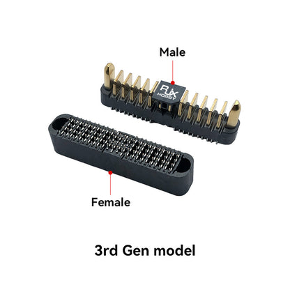RJXHOBBY 3rd gen DJI Agras T30/T40/T50 battery interface connector pair with male and female pins