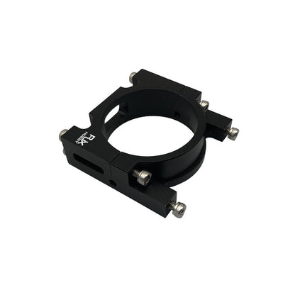 Black RJXHOBBY 40mm aluminum clip tube clamp with ring mount and four screw fasteners