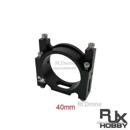 RJXHOBBY 40mm aluminum tube clamp with split ring design and four bolt posts for mounting
