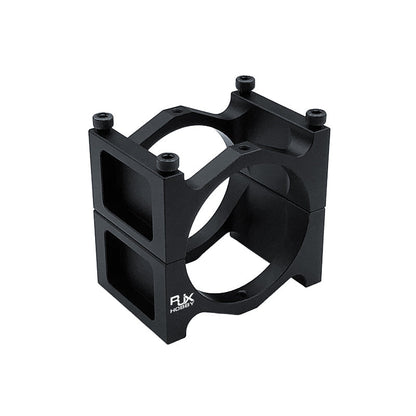RJXHOBBY 40mm pipe clip tubing clamp with four screws, black fixed joint mount for carbon tube