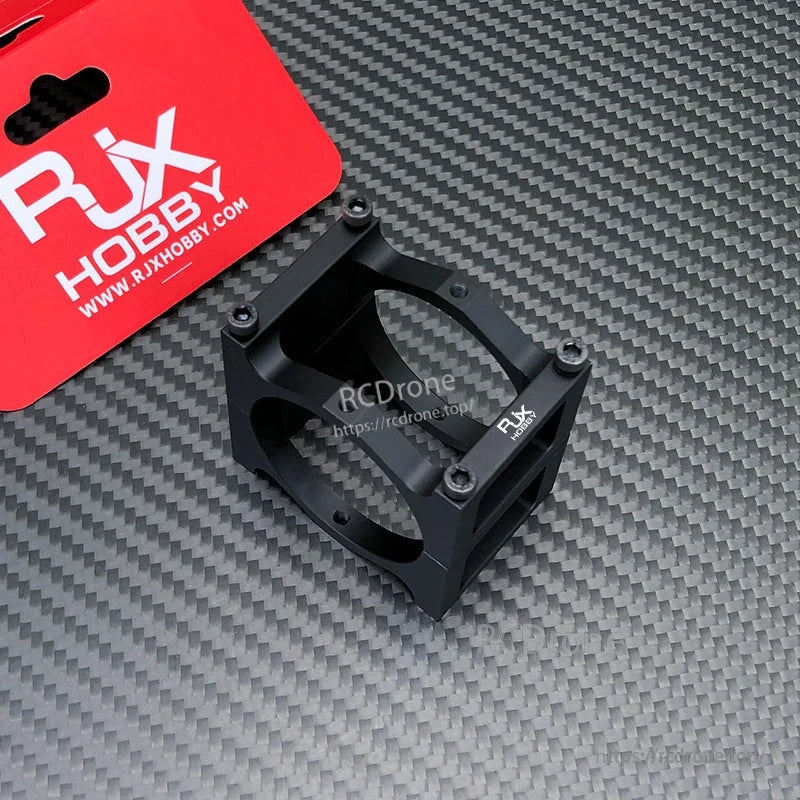 RJXHOBBY 40mm tube clamp with four screws for securing a round carbon tube on an RC UAV drone frame