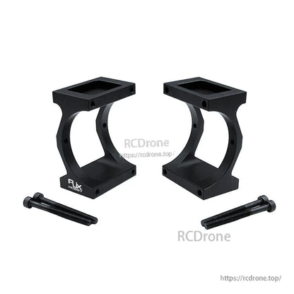 RJXHOBBY black pipe clip tubing clamp set with square top mount and four bolts for carbon tube fixing