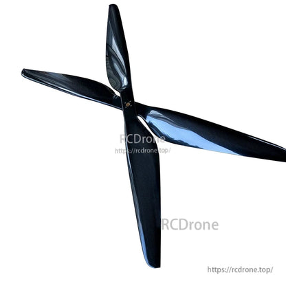 RJXHOBBY 40x13 Inch Carbon Fiber Propeller, RJXHOBBY 40x13 inch carbon fiber four-blade propeller with glossy black finish for large RC aircraft or multirotors