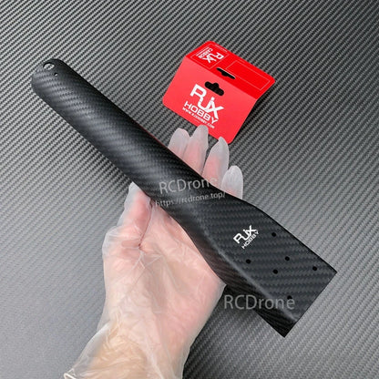 RJXHOBBY 40x36x300mm carbon fiber arm tube for plant protection UAV multicopter, matte black with mounting holes
