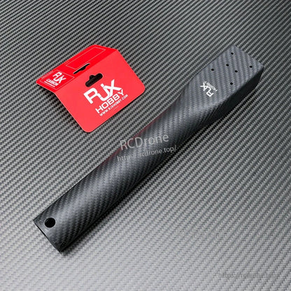 RJXHOBBY carbon fiber UAV arm tube with mounting holes, 300mm long, matte weave finish
