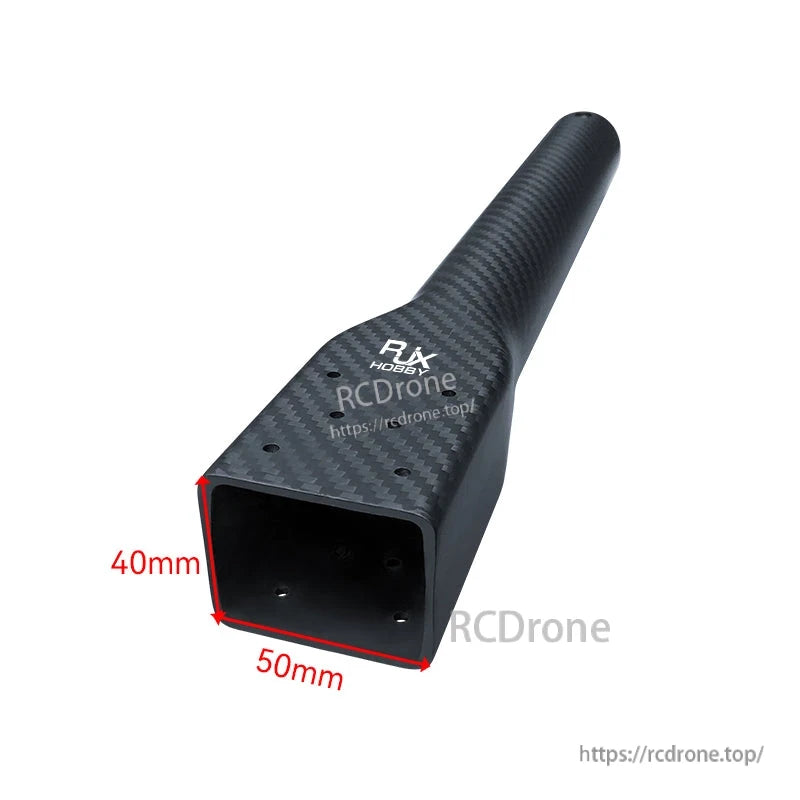 RJXHOBBY carbon fiber UAV multicopter arm with square mounting end and 40mm x 50mm opening