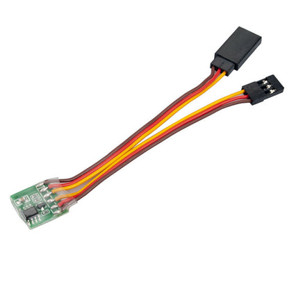 RJXHOBBY 4V-6V 2A Servo Signal Reverser, RJXHOBBY servo signal reverser module with small PCB and 3-wire leads ending in two servo connectors