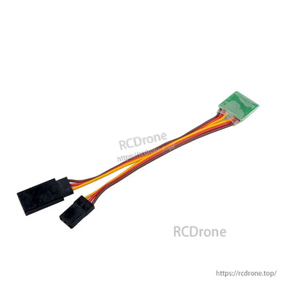 RJXHOBBY 4V-6V 2A Servo Signal Reverser, RJXHOBBY servo signal reverser module with small green PCB and 3‑wire servo leads and connectors