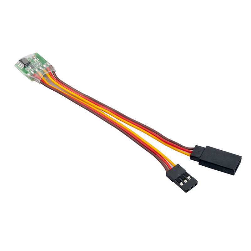 RJXHOBBY 4V-6V 2A Servo Signal Reverser, RJXHOBBY servo signal reverser module with small PCB and 3-wire servo lead, male and female connectors