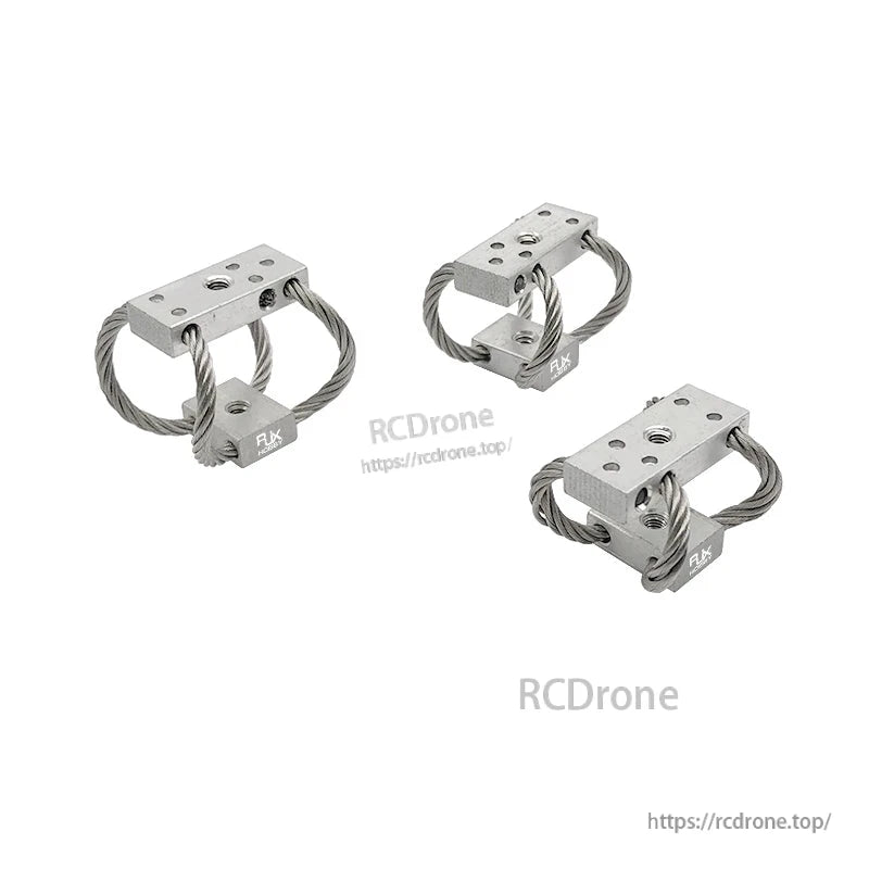 Steel wire rope gimbal vibration isolator with M3 threaded mounting block for UAV shock absorption