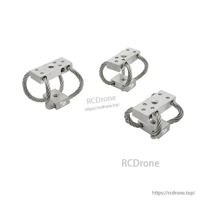 Steel wire rope gimbal vibration isolator with M3 threaded mounting block for UAV shock absorption