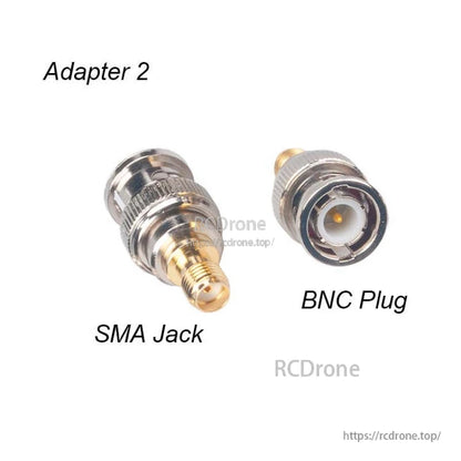 SMA jack to BNC plug RF coaxial adapter with gold-plated center pin on metal connector body