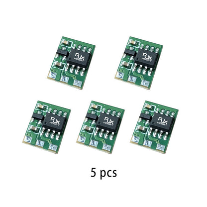 Set of 5 RJXHOBBY micro brushed RC ESC motor drive modules on small green PCBs