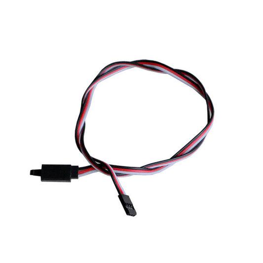 RJXHOBBY 60-Core Copper Servo Extension Cable, 3-wire servo extension cable with red, black and white twisted leads and 3-pin male-to-female connectors